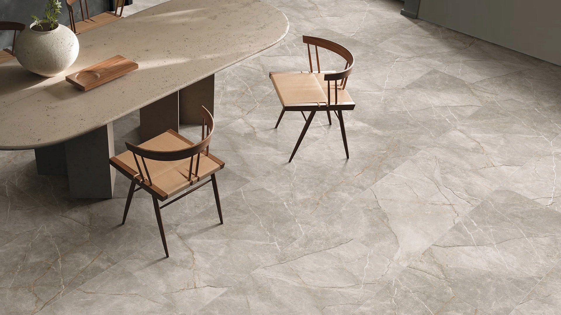 Porcelain tiles over Natural Stone